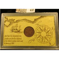 1808 Shipwreck Copper Coin From The British East Indies Company.  This Coin Was Found In The Wreckag