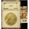 Image 1 : 1900 Morgan Silver Dollar Slabbed And Graded Ms-65.  This Books For Around $235