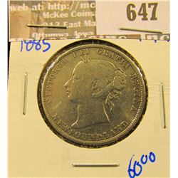 1885 Newfoundland Silver Half Dollar
