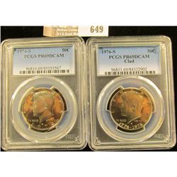 1974-S And 1976-S Proof Kennedy Half Dollars Graded Proof 69 By Pcgs