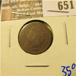 1873 Closed 3 Indian Head Cent