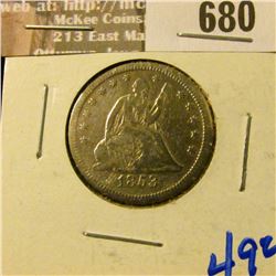 1853 Seated Quarter