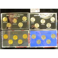2007 SATIN FINISH QUARTERS, 2006 SATIN FINISH QUARTERS, 2005 GOLDE EDITION STATE QUARTERS, AND 2006 