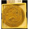 Image 1 : 1966 Two Inch Bronze High Relief Medal With The Seal Of Indiana On One Side And Indiana's Sesquicent