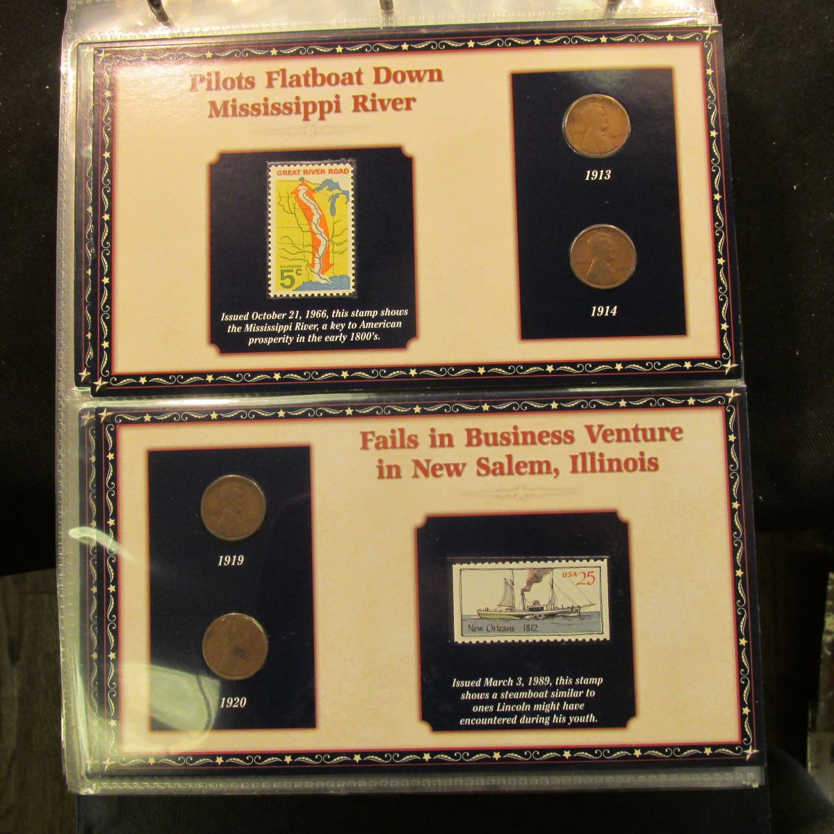 100 Years Of Lincoln Coins And Stamps Set…. This Is A Cool Set With Lincoln Wheat And Memorial Cents