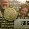 Image 2 : 1868 U.S. Three-Cent Nickel, AU 50.