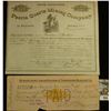 Image 1 : 934 _ Number 182 Stock Certificate for $2000 "Peoria Quartz Mining Company of Wyoming Shares 200", e