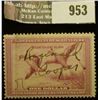 Image 1 : 953 _ 1938 RW # 5, One Dollar U.S. Department of Agriculture Migratory Bird Hunting Stamp, signed.