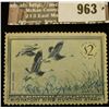 Image 1 : 963 _ 1955 RW # 22, Two Dollar U.S. Department of Agriculture Migratory Bird Hunting Stamp, with sig