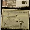 Image 1 : 964 _ 1956 RW # 23, Two Dollar U.S. Department of Agriculture Migratory Bird Hunting Stamp, unsigned