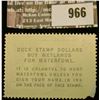 Image 2 : 966 _ 1966 RW # 33, Three Dollar U.S. Department of Agriculture Migratory Bird Hunting Stamp, unsign