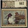 Image 1 : 967 _ 1989 RW #56 $12.50 U.S. Department of Agriculture Migratory Bird Hunting Stamp, with signature