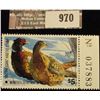Image 1 : 970 _ 1987 Pheasant Habitat Stamp Minnesota Department of Natural Resources $5 complete with edge pa