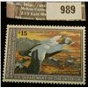Image 1 : 989 _ 1992 RW # 59, Fifteen-Dollar U.S. Department of Agriculture Migratory Bird Hunting Stamp, unsi
