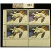 Image 1 : 993 _ 1977 Plateblock of Four RW44 U.S. Department of Agriculture Migratory Bird Hunting $5 Stamps, 