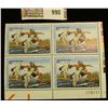 Image 1 : 998 _ 1987 Plateblock of Four RW54 U.S. Department of Agriculture Migratory Bird Hunting $10.00 Stam
