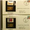 Image 4 : 1012 _ 50 Piece Set of 22kt Gold Replicas of the United States Flag Stamps in a speical album. Each 