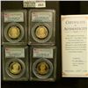 Image 1 : 1013 _ 2015 S "First Strike Proof Presidential Dollar Coins" Set in fantastic gold embossed case. Ea