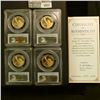 Image 2 : 1013 _ 2015 S "First Strike Proof Presidential Dollar Coins" Set in fantastic gold embossed case. Ea
