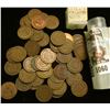 Image 2 : 1060 _ 1898 Solid Date Roll of (48) U.S. Indian Head Cents stored in a plastic tube. All solid Good 