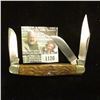 Image 2 : 1120 _ Western Three-blade Folding Knife, Staghorn handle, used.