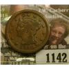 Image 1 : 1142 _ 1850 U.S. Large Cent, One year after the great Gold Rush.