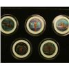 Image 2 : 1169 _ 1999 Colorized Statehood Five-Piece Quarter Set in a fancy holder and special box. Each coin 
