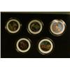 Image 2 : 1177 _ 2007 Colorized Statehood Five-Piece Quarter Set in a fancy holder and special box. Each coin 