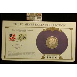 1208 _ 1896 New Orleans Mint Morgan Silver Dollar in a special protected cover with post marked comm