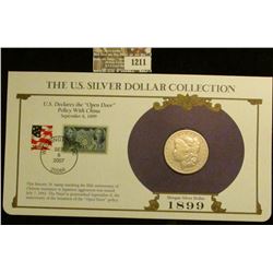 1211 _ 1899 New Orleans Mint Morgan Silver Dollar in a special protected cover with post marked comm
