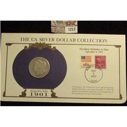 1213 _ 1901 New Orleans Mint Morgan Silver Dollar in a special protected cover with post marked comm