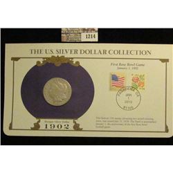 1214 _ 1902 New Orleans Mint Morgan Silver Dollar in a special protected cover with post marked comm