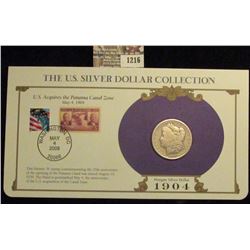 1216 _ 1904 Philadelphia Mint Morgan Silver Dollar in a special protected cover with post marked com