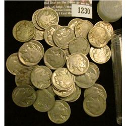 1230 _ (40) Mixed Buffalo Nickels in a plastic tube. Mixed grades.