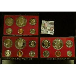 1238 _ 1974 S, 76 S, & 77 S Proof Sets. All original as issued. CDN bid is $20.25..