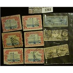 1265 _ Pack of Scott C7, (2) C8, & (6) C11 U.S. Stamps.