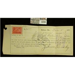 1278 _ 1899 Document with Stamp.