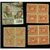 Image 1 : 1280 _ Pack of (12) Documentary Stamps, (2) 50c block of four, (1) Five Cent Block of four.