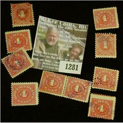 1281 _ Pack of (10) Documentary Stamps (5) Four Cent & Five One Cent.