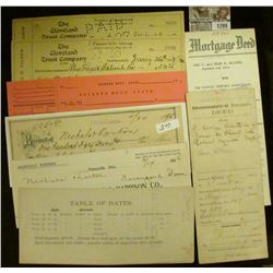 1299 _ 1880 era "Examining Physician's Certifcate" unused; unissued check "Buckeye Boys' State" with