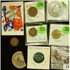 Image 1 : 1385 _ Glass Gambling Token with Oriental design; "Keep me and Never Go Broke" encased Penny; "Statu