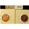 Image 2 : 1410 _ (2) 1963 Canada Cent-Hanging 3 Brilliant Uncirculated.