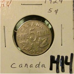 1414 _ 1924 Canada Nickel, nice grade.