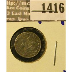 1416 _ 1853 Three Cent Silver Coin Commonly Referred To As The Trim