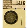 Image 1 : 1416 _ 1853 Three Cent Silver Coin Commonly Referred To As The Trim