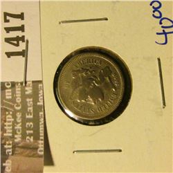 1417 _ Better Grade Three Cent Nickel With Rotated Reverse