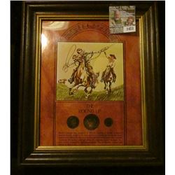 1423 _ The Roundup Coin and Picture Set Includes 1900 Barber Quarte