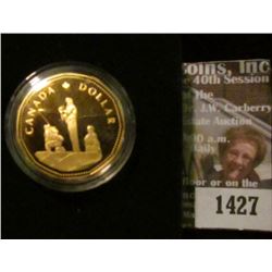 1427 _ 1995 Royal Canadian Mint Proof Dollar depicting Soldiers in original case of issue.