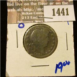 1441 _ Better Date 1893-O Barber Quarter