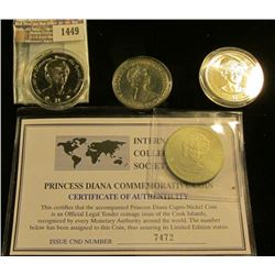 1449 _ (4) Princess Diana Coins.